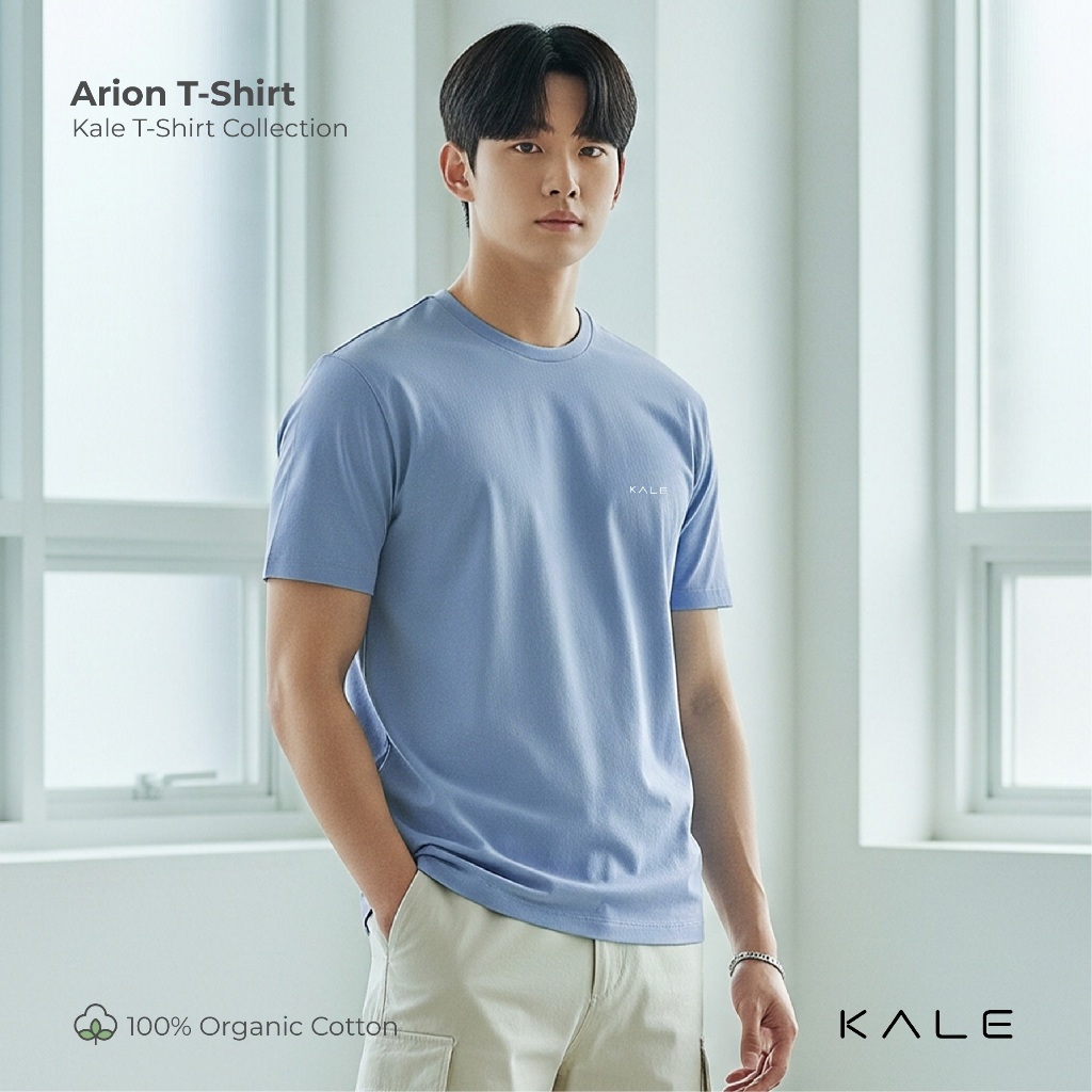 KALE Arion T-shirt Basic Organic Cotton Asian Fit | Blue Series