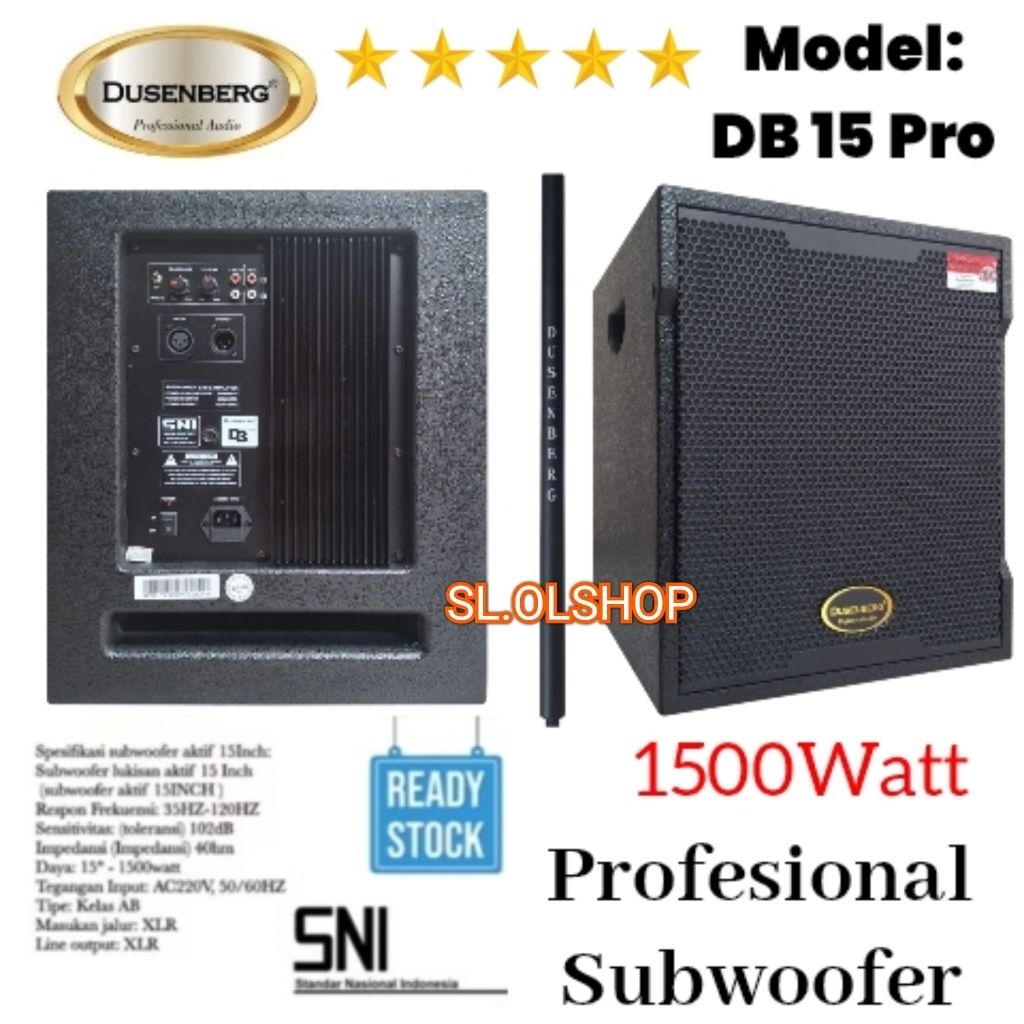 DUSNBERG SW15PRO Subwoofer Aktif 15 Inch/DUSENBERG DB 15PRO High Power Active Original