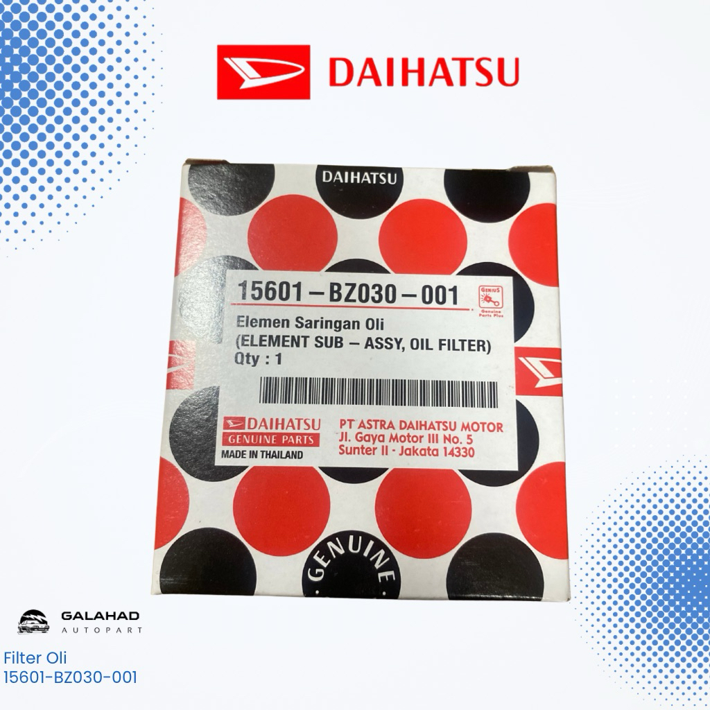 Filter Oli Daihatsu Toyota 15601-BZ030-001 & 15601-BZ010-001 Sigra Calya Ayla Agya Xenia Avanza Teri