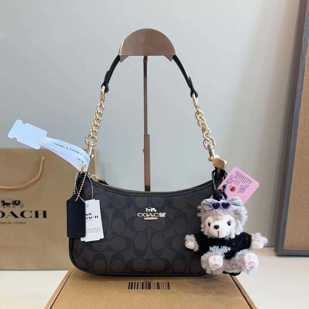 Pre Order Tas Selempang Wanita Hand Bag Wanita Tas Bahu Wanita Elegan Kekinian Motif Monogram Rantai