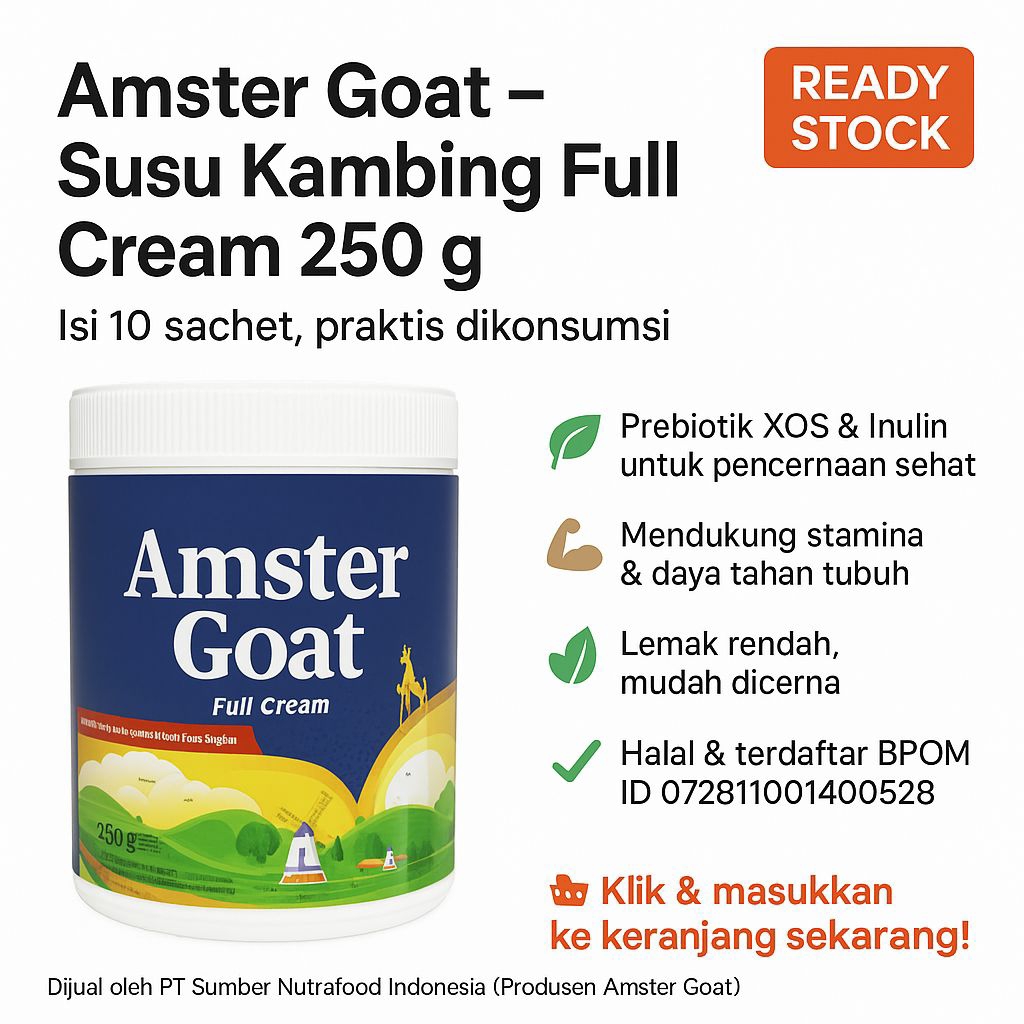 

Amster Goat - susu kambing full cream 250 g 10 sachet