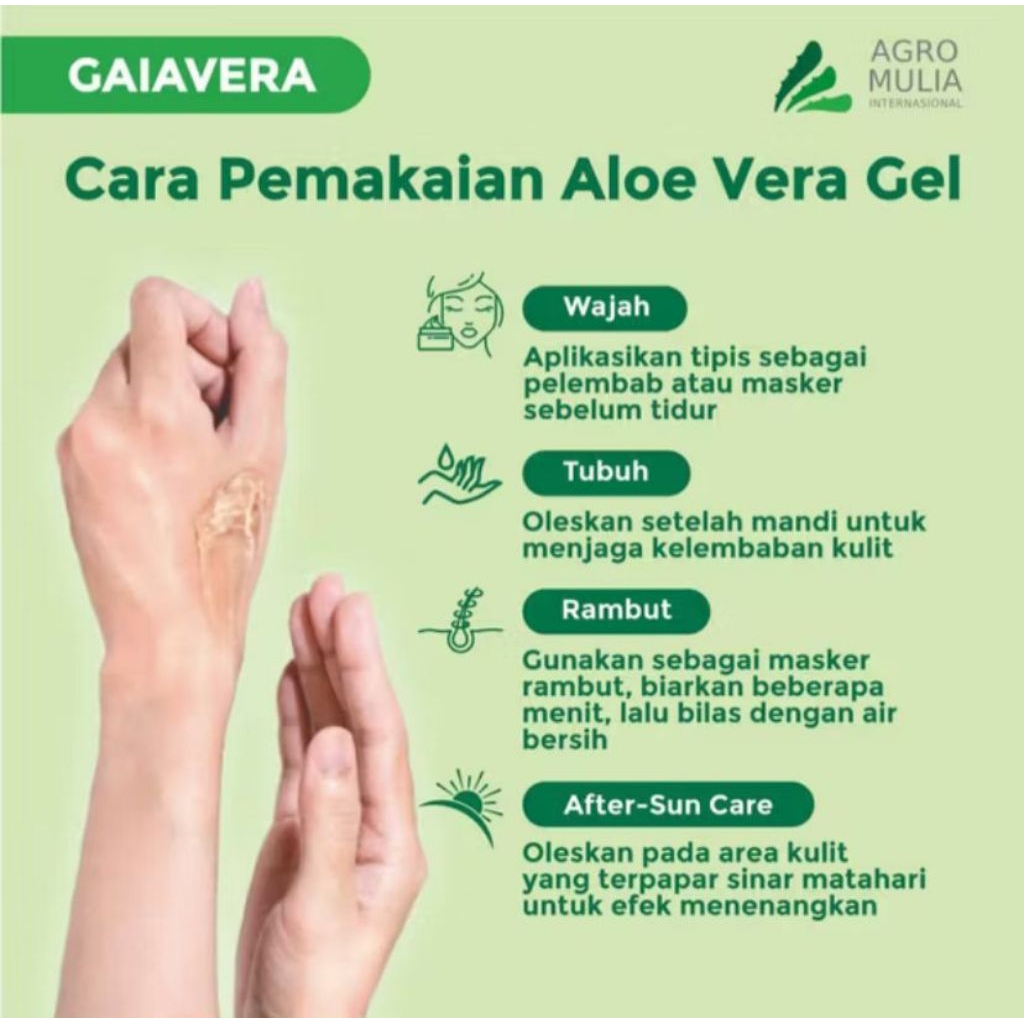 Gel lidah Buaya / aloe Vera Gel 500g 100% organik