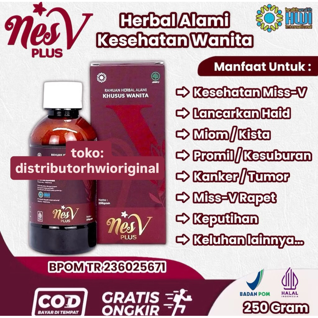 NES V HWI Original 100% Madu NesV Plus Jamu Herbal Kewanitaan Nesv Asli