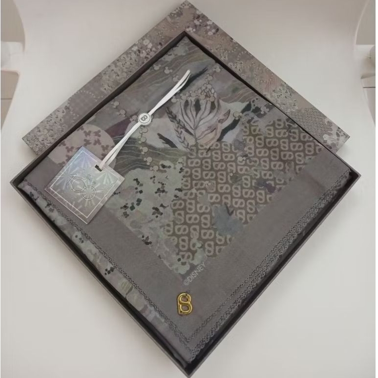 Buttonscarves Jubilation Voal Square - Moon Rock - Preloved