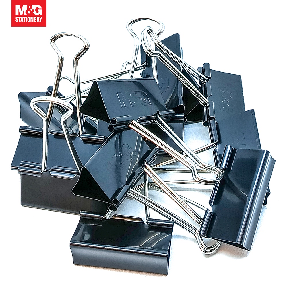 

[BOX/6PCS] M&G Binder Clip Besar Hitam Penjepit Kertas 280, 300