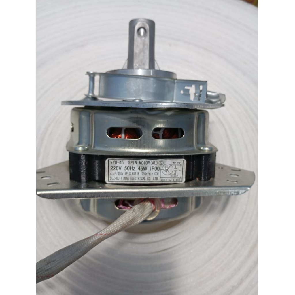 Motor Spin YYG-45 4 uF Original mesin cuci 2 Tabung ELECTROLUX 8KG