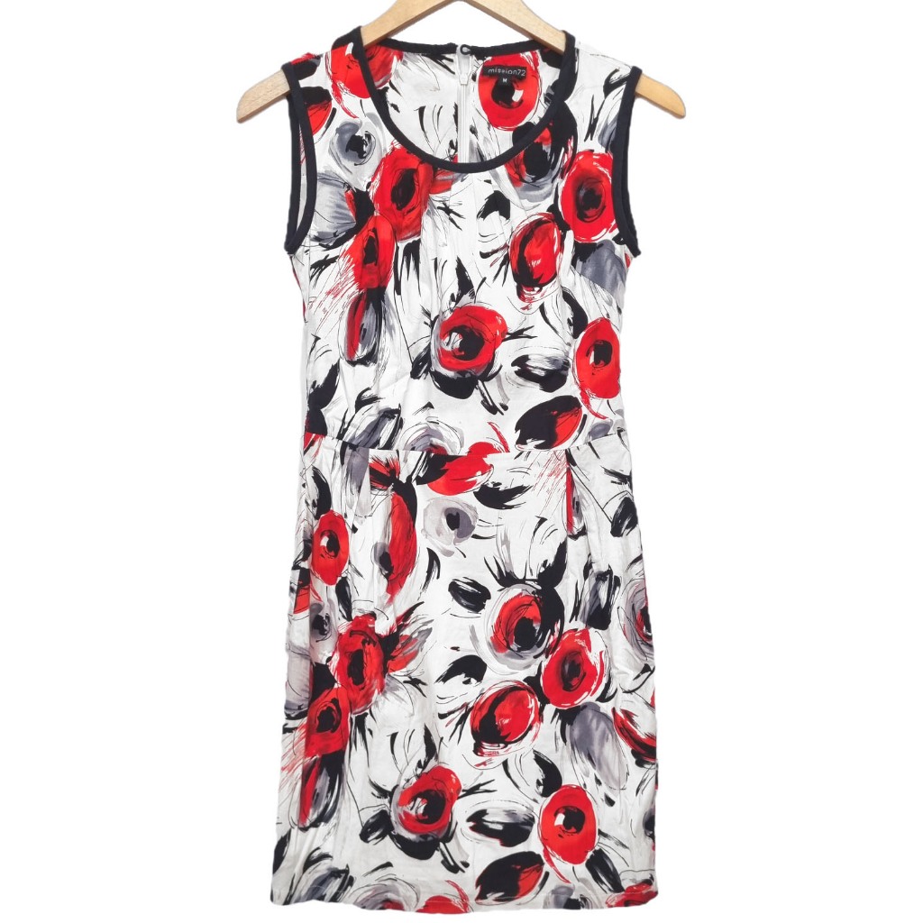 Preloved Prelove Baju Bekas Second Branded Fashion Dress Cewek Wanita Dewasa Bunga Abstrak Murah