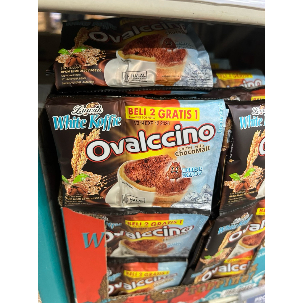 

HARGA PROMO WHITE COFFEE OVALCCINO with chocomalt