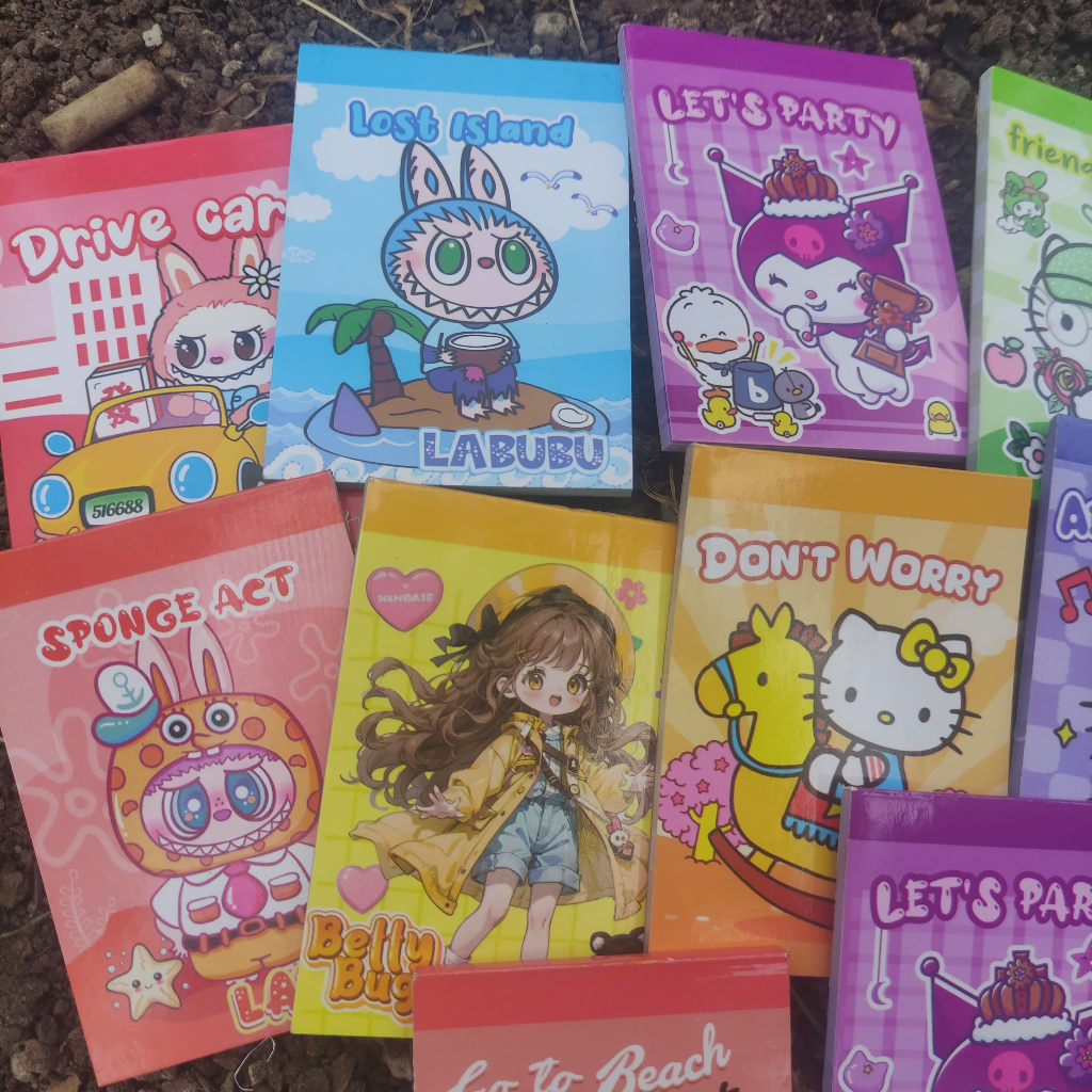 

buku memo kecil karakter lucu / buku notebook / buku catatan