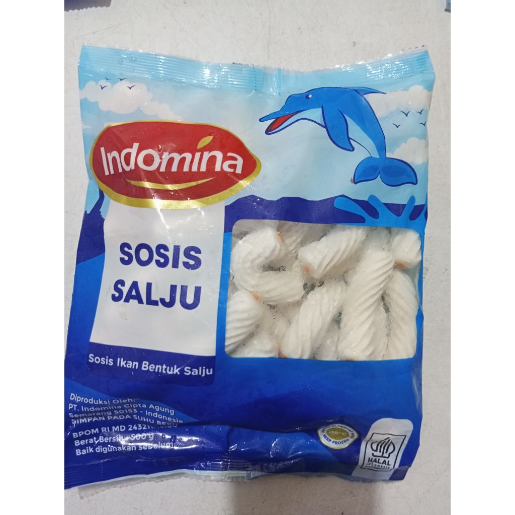 

Indomina sosis salju/ sosis ikan bentuk salju/ olahan ikan 500gr