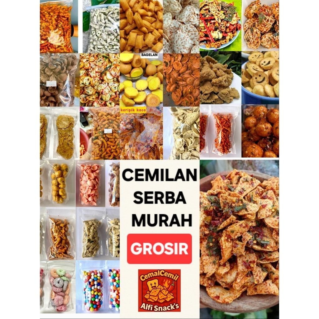 

Aneka Macam Cemilan Serba Murah | GROSIR MINIMAL 3PCS SAJA | Snack Kekinian Murah Meriah