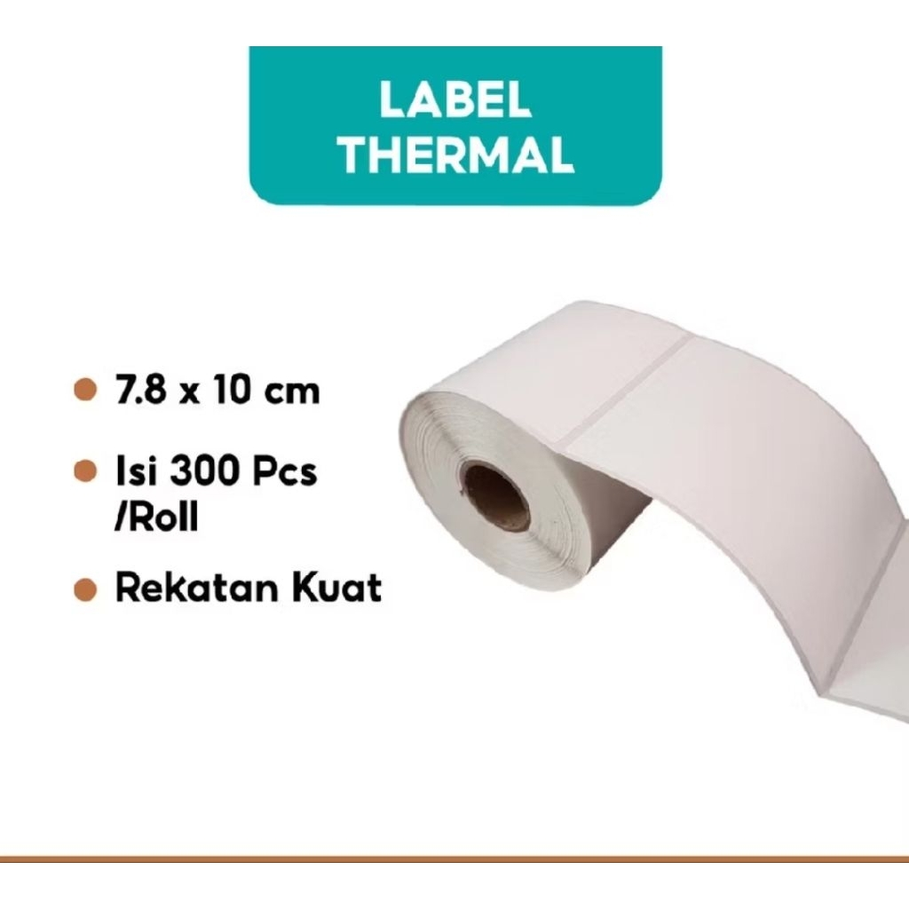 

Redy kertas stiker setiker Termal Thermal uk 8 x 10 cm isi 300