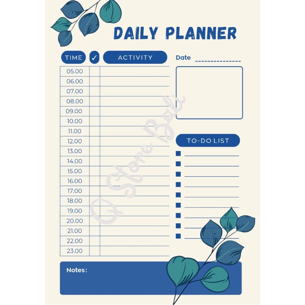 

Kertas Daily Planner Estetik – A5 To Do List & Tracker Lengkap