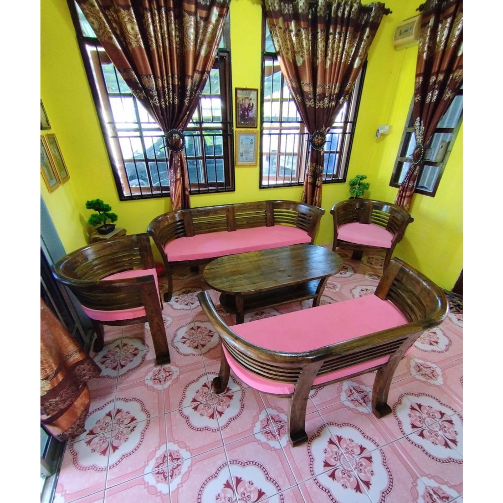 kursi tamu mangkok 3211+meja | kursi tamu minimalis | kursi tamu jati minimalis