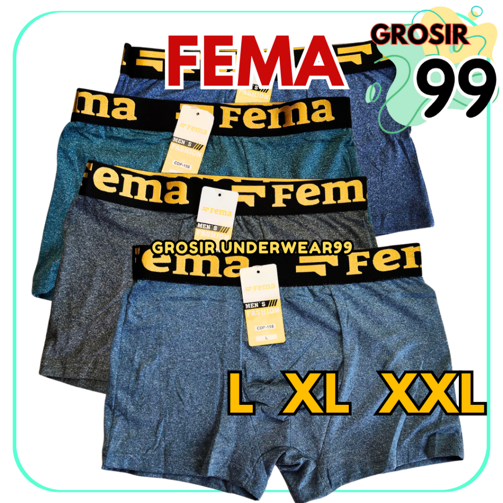 TERLARIS Celana Dalam Boxer Pria Underwear Pria Man CD Boxer Cowok FEMA Sembur GROSIR99