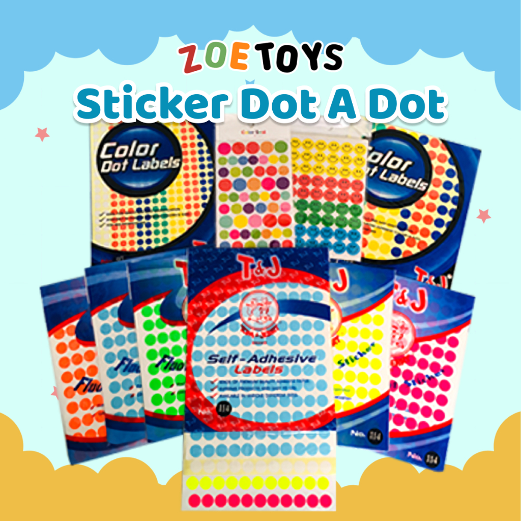 

Zoetoys Sticker Dot a Dot - T&J | Label Color Dot 114 Activity | Stickers Hadiah Tempelan Apresiasi