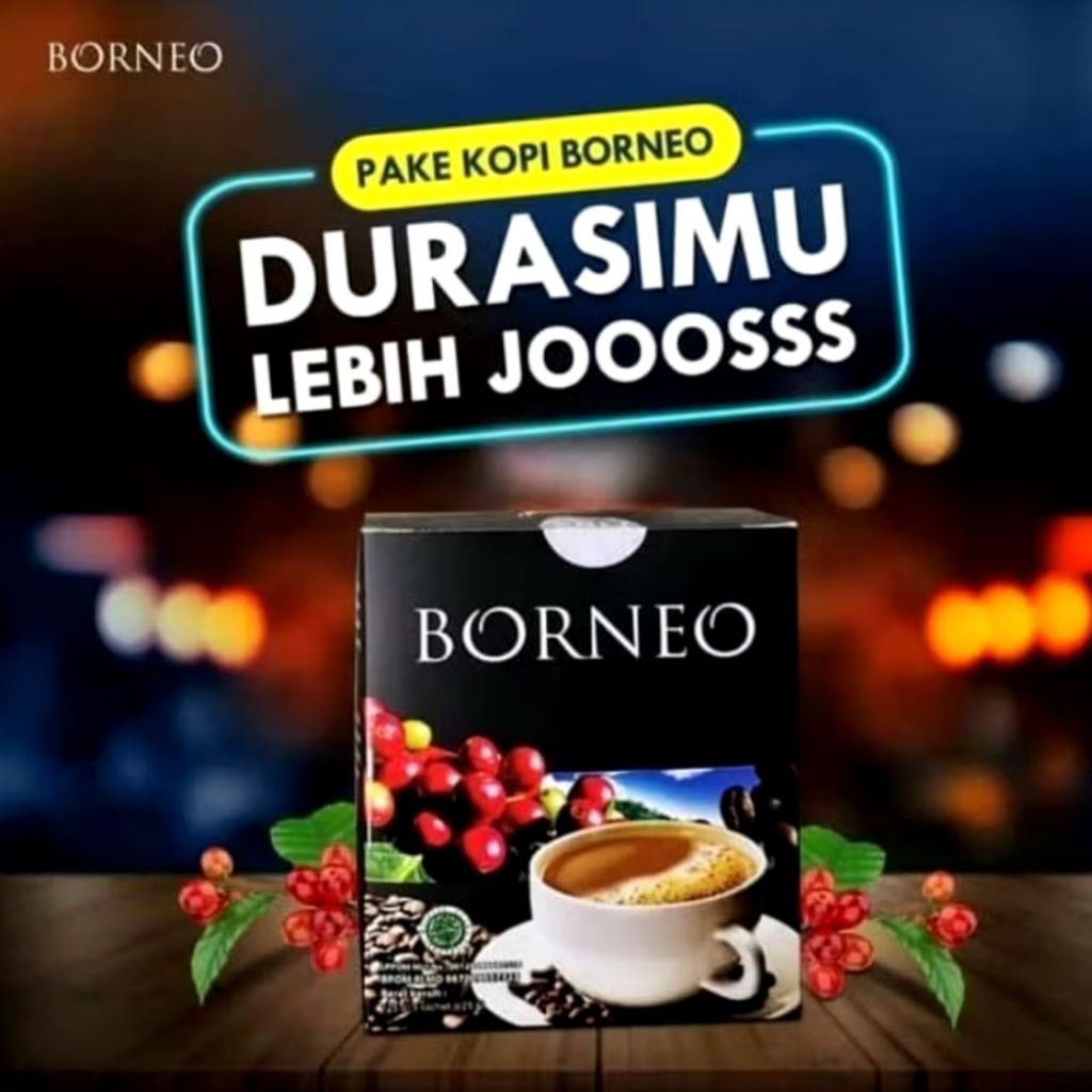 

kopi borneo 1 box isi 5 penambah stamina 5Xscht lbih perkasa