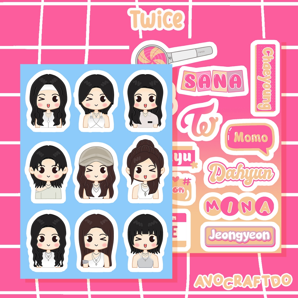 

[ AVOCRAFTDO ] Sticker Kpop Twice Die Cut