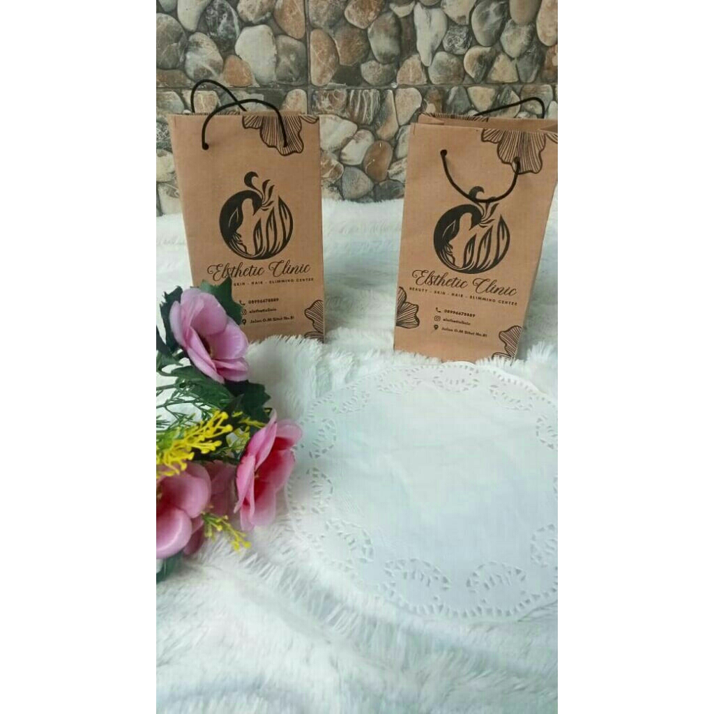 

Paperbag klinik custom/paperbag parfum fragrance/paperbag hajatan/paperbag wedding
