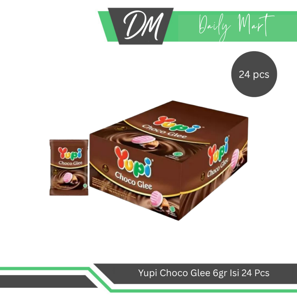 

Yupi Choco Glee 1 Box Isi 24 Pcs x 6gr - Permen Kenyal Rasa Coklat Berbentuk Lucu Enak Murah