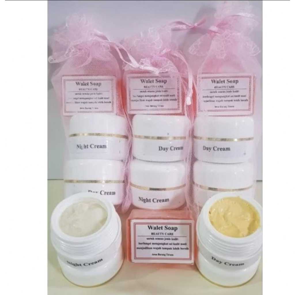 Cream Walet Sarung PINK 3in1 ASLI - Original BPOM Day / Night Cream & Soap