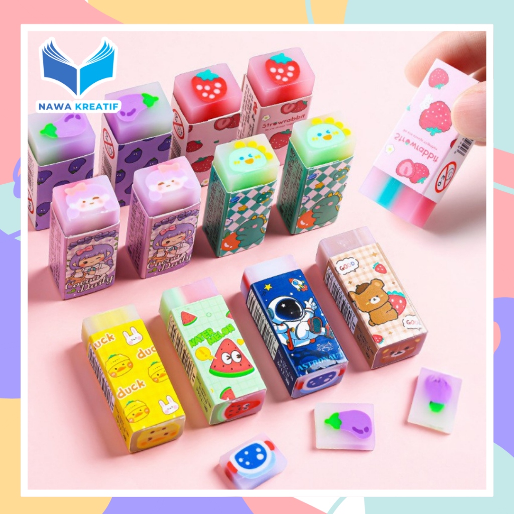

NAWA Penghapus Pensil Motif Unik Eraser Penghapus Karakter Lucu Eraser Anak Sekolah