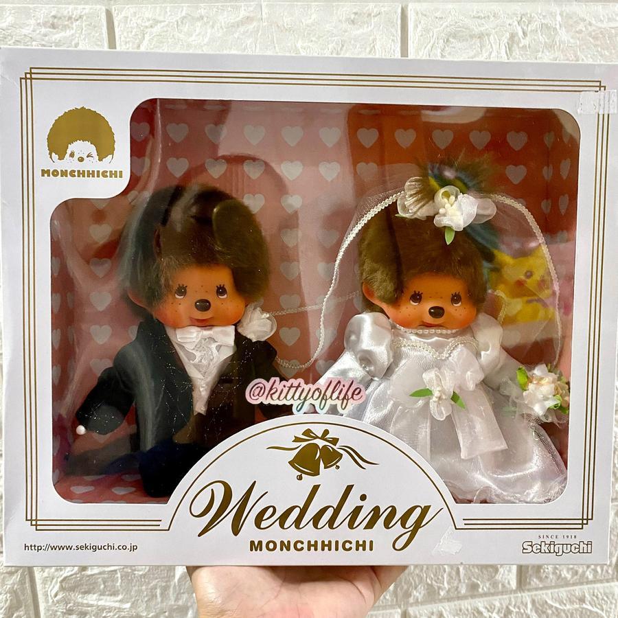 Boneka Monchhichi Wedding Set Sekiguchi Original