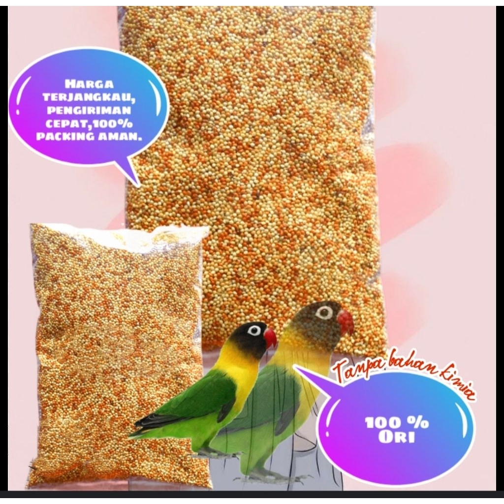 MILET CAMPUR PAKAN BURUNG KENARI MILET CAMPUR