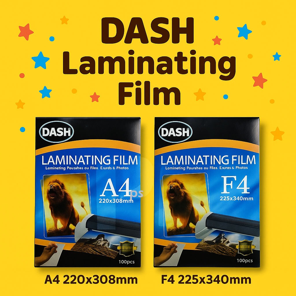 

Plastik Laminating DASH A4 & F4 - 100 Lembar | Laminating Film Glossy Anti Kusut