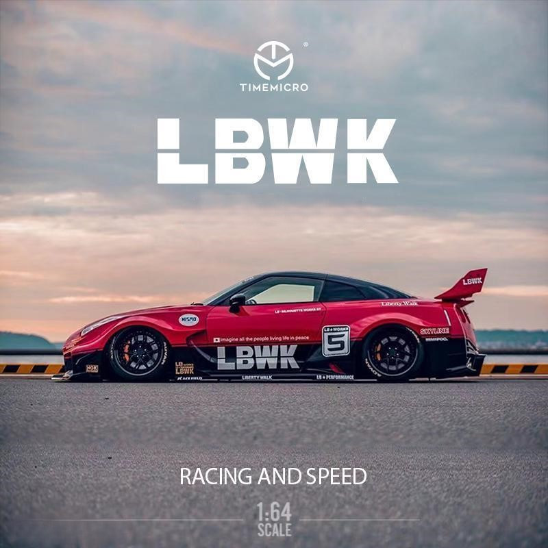 Time Micro 1/64 Nissan GT-R GTR R35 3.0 LBWK Red Standard Edition