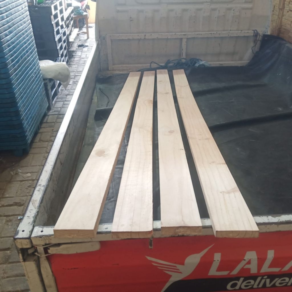 papan jati belanda 200x9x2 cm amplas halus