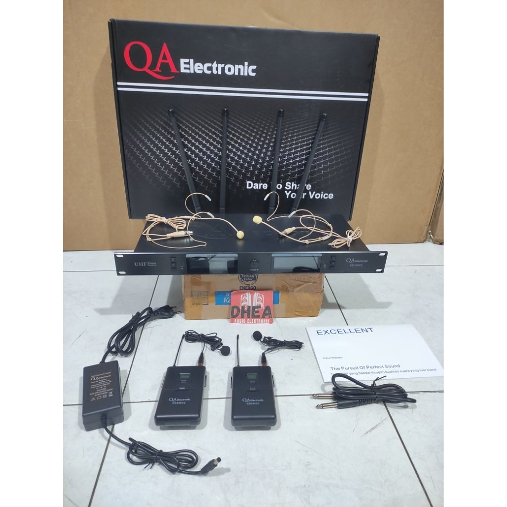 MIC WIRELESS QA ELECTRONIC KD350CL CLIP ON KD 350 CL 2 MIC JEPIT HEADSET CLIP ON UHF original by RDW