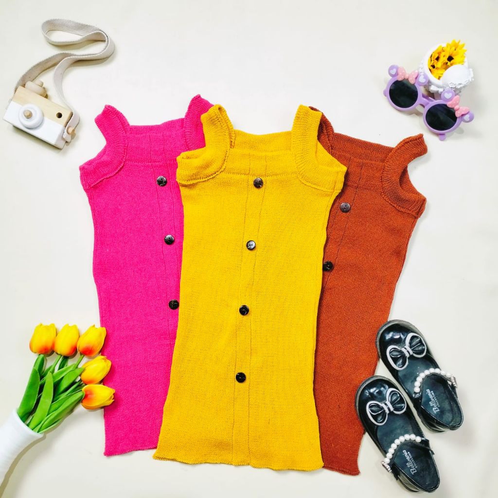 Dres Rajut Kancing Tengtop yuana Tengtop Anak Perempuan 2-4 Tahun