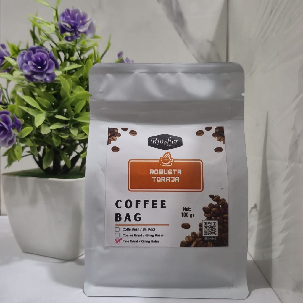 

Coffee Bag Robusta Toraja 100g-200g-500g