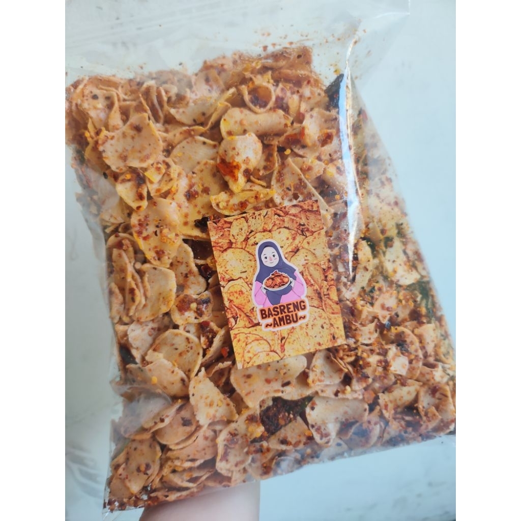 

Keripik Basreng Ambu Aneka Rasa// Chili Oil// Pedas Daun Jeruk// Gurih Daun Jeruk// Balado// BBq// Jagung Manis// Jagung Bakar//