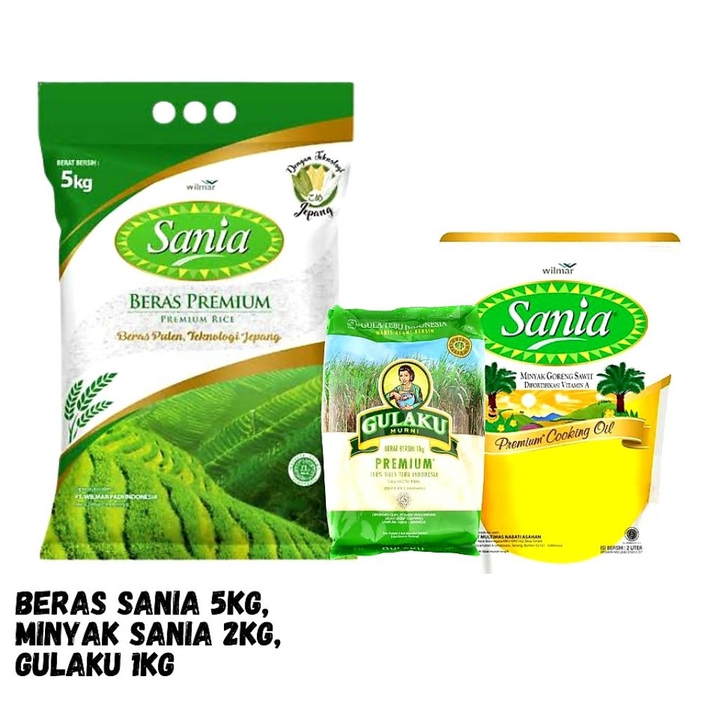 PAKET BUNDLING SEMBAKO BERAS SANIA 5KG