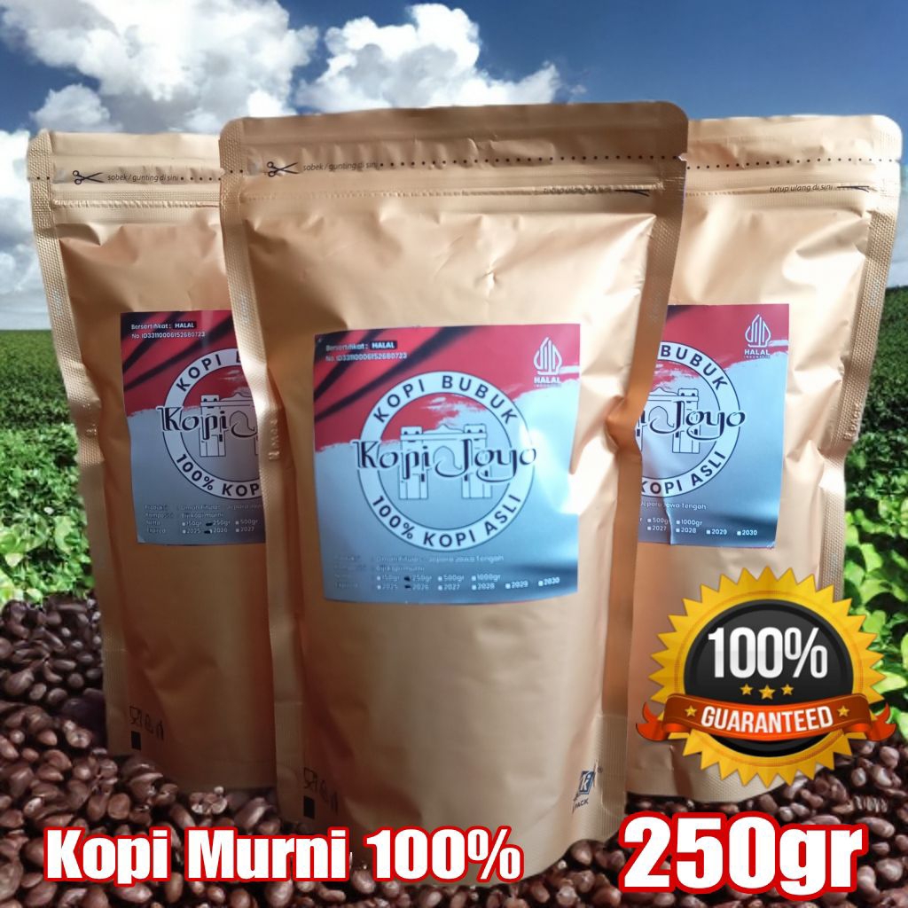 

Kopi bubuk Robusta 250gr 100% murni