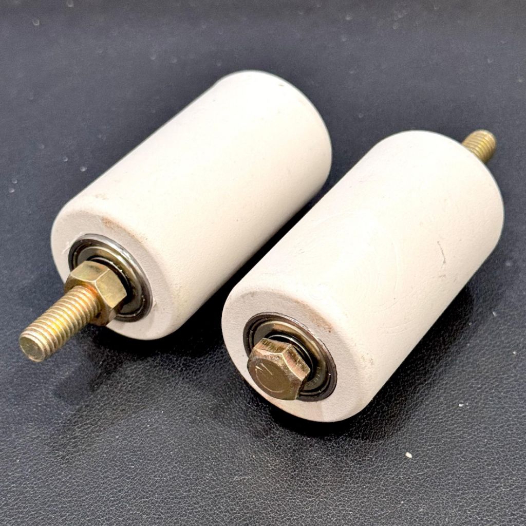 roda pagar teflon baut kuning biasa 35mm x 65mm // roda pagar teflon lokal biasa 1-1/4 roda gerbang 