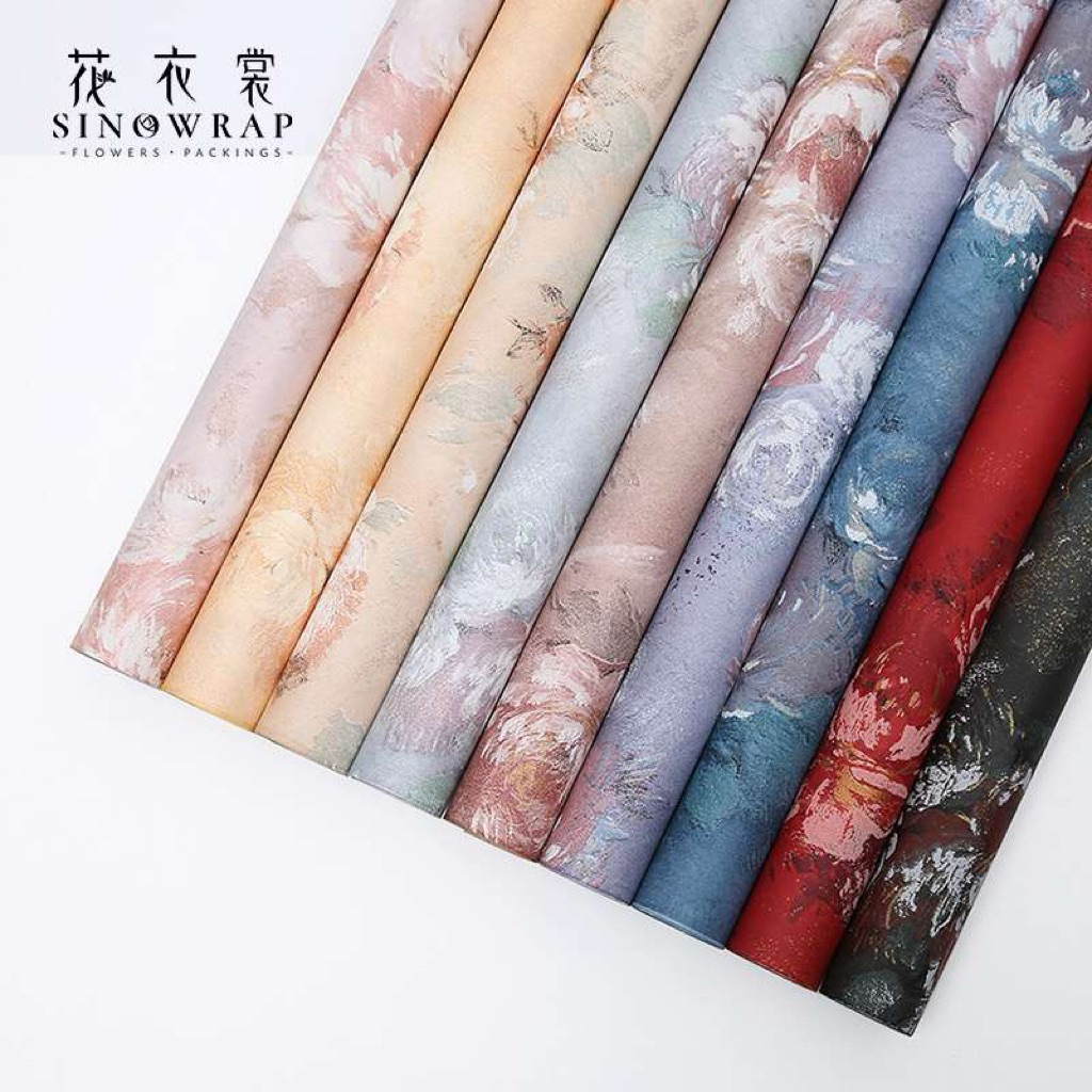 

[1 pack] C-FP / Kertas Buket Bunga / Wrapping Paper Cellophane / Flower Patterned / Kertas Buket Motif Bunga 3D Cantik Bagus Vintage/ Flower Paper Craft / Kertas Celopen / Plastik Bunga