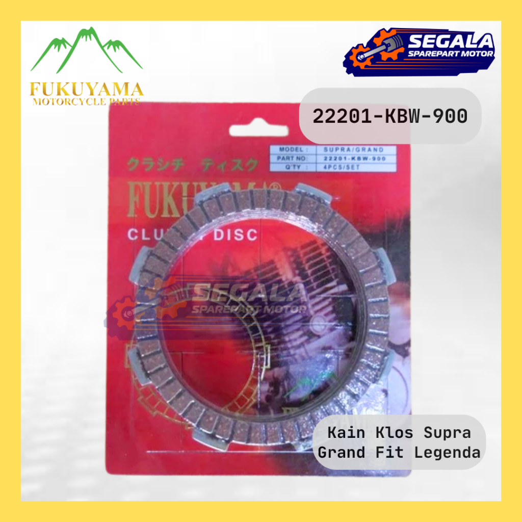 Kampas Plat Kopling Kain Klos Fukuyama Supra Grand Legenda Supra Fit 22201-KBW-900