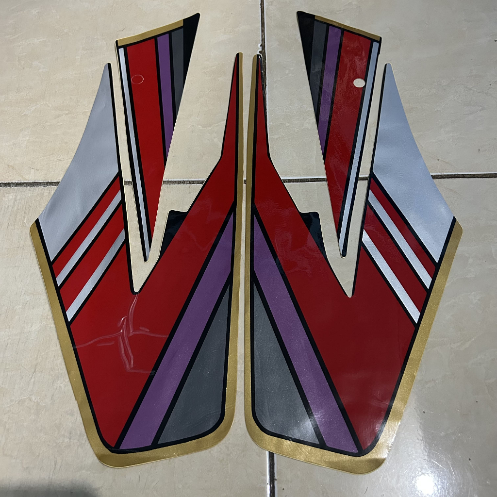stiker striping yamaha rx king 1994 merah lis body standar berkualitas original