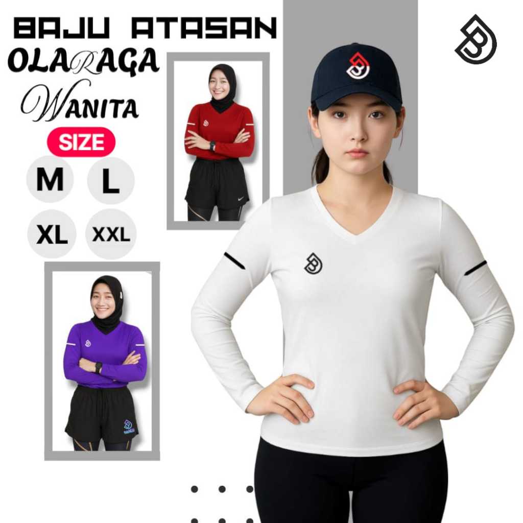 Kaos running wanita Lengan panjang kaos olahraga wanita sport kaos olahraga wanita