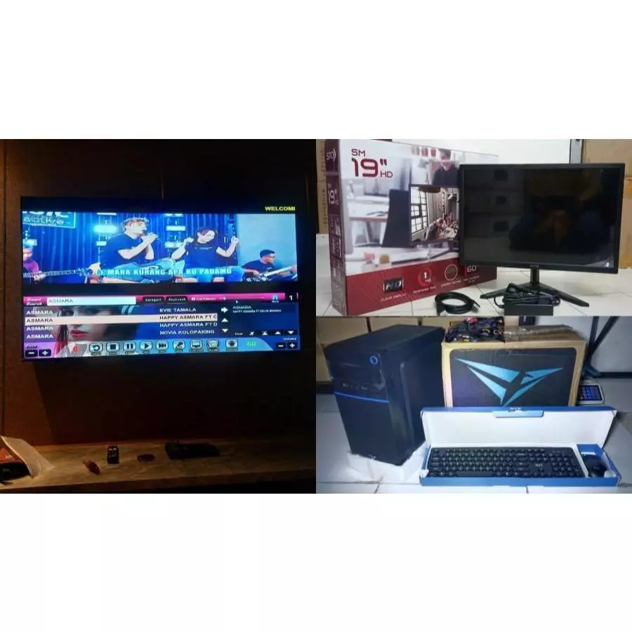 Paket Karaoke Player PC Karaoke Plus Led Monitor 19inch