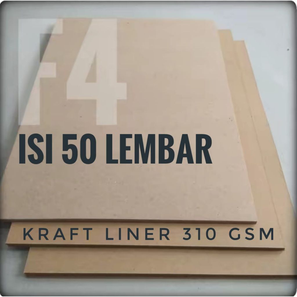 

1 Pack Kertas Samson / Kertas Coklat / Kertas Kraft Liner 310 gsm Ukuran F4/ Folio 21,5 cm x 33 cm ( isi 50 lembar )