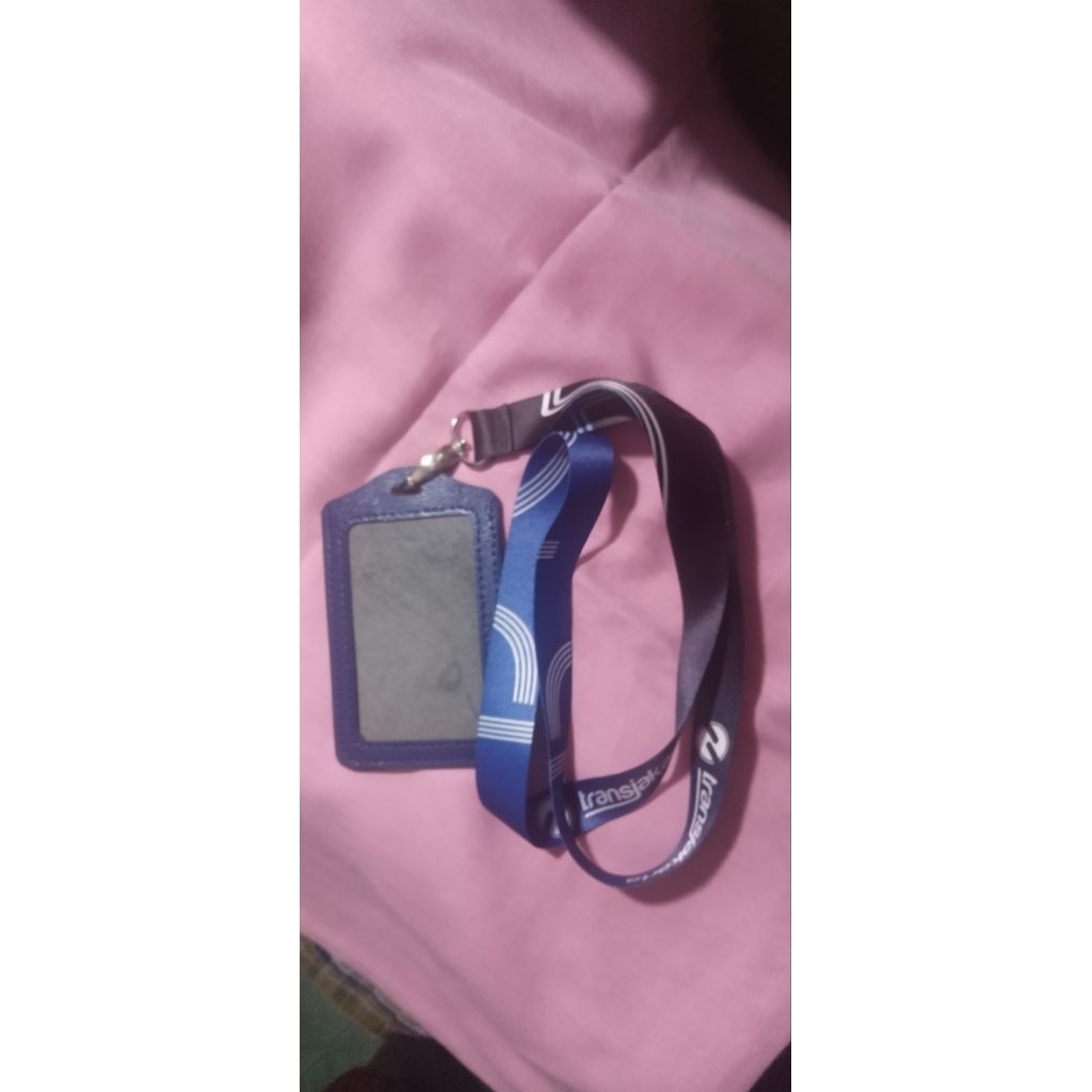 

tali id card transjakarta + kesing semi kulit satu sisi