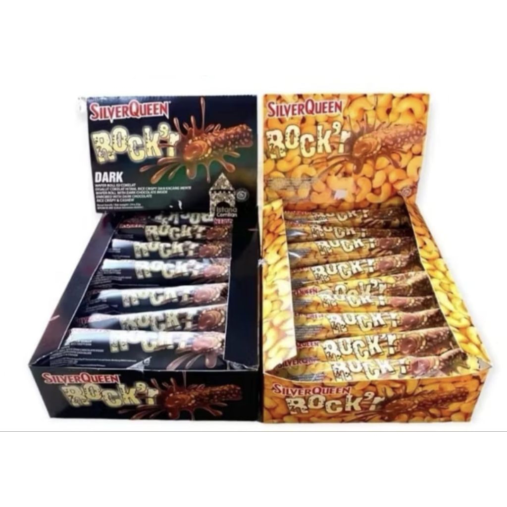 

SILVERQUEEN ROCKER MILK & DARK (PROMO) 22GR/24PCS EXP JULI 2026