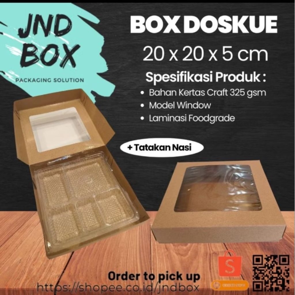 

Dus Nasi Window 20 x 20 x 5 DENGAN TATAKAN