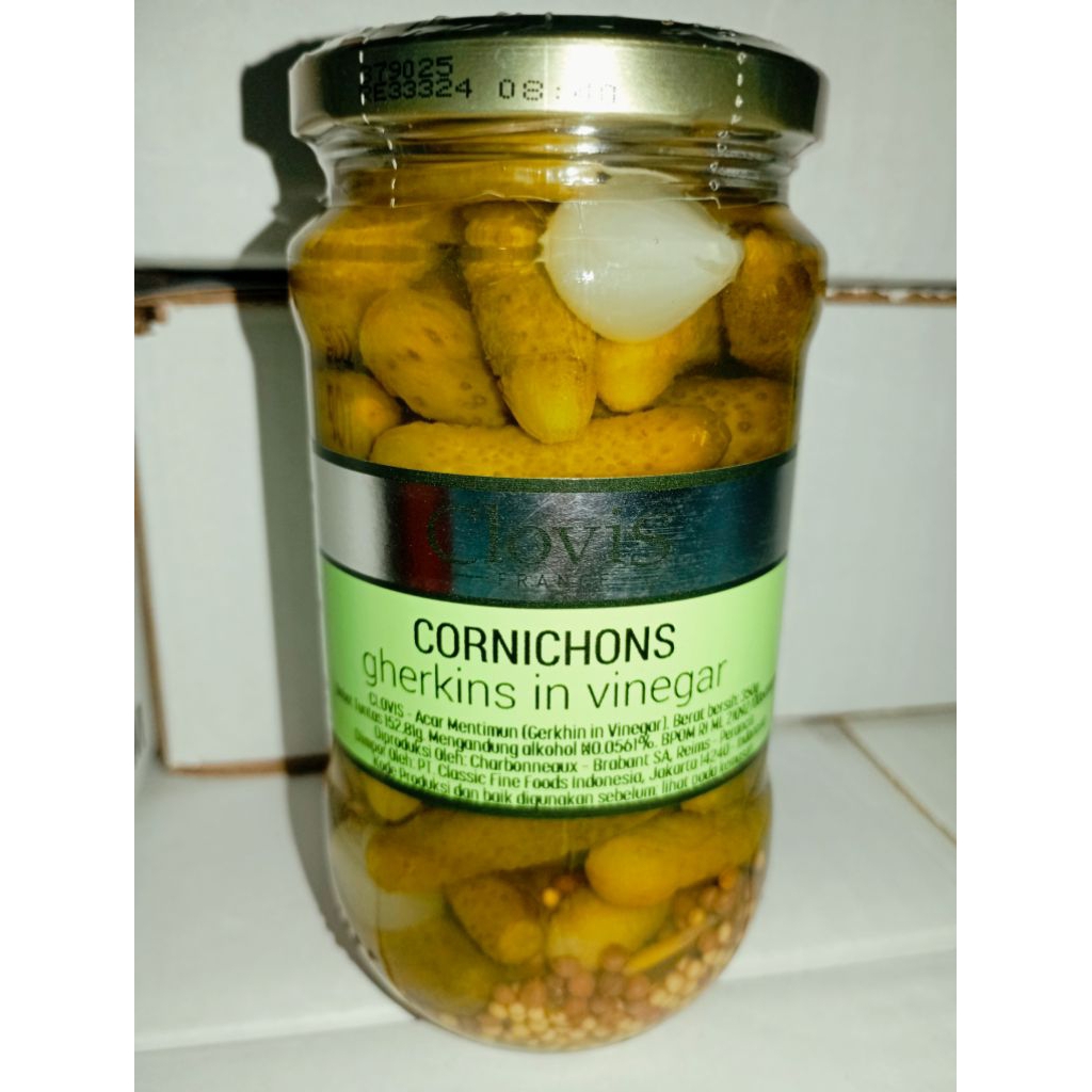 

CLOViS CORNICHONS Gherkin in VENEGAR 370 ml