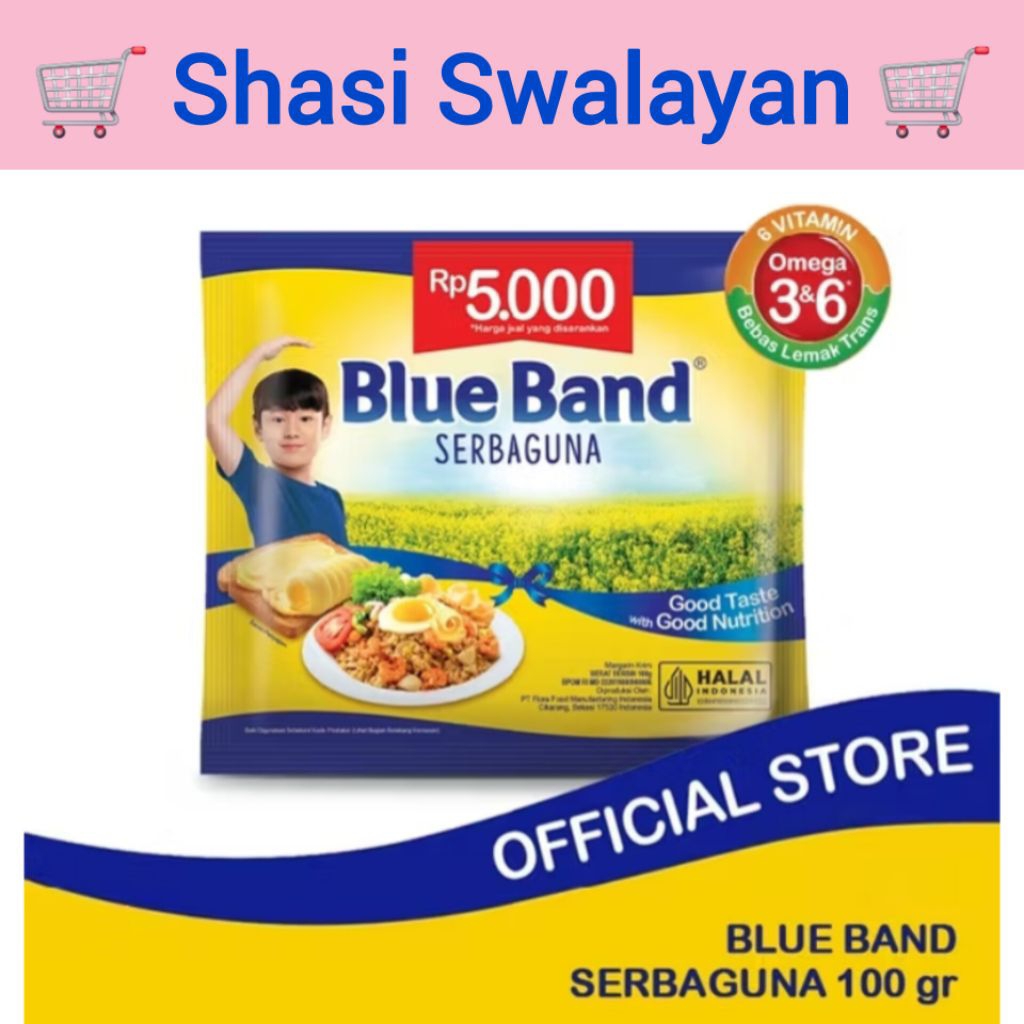 

BLUE BAND Margarin Serbaguna 100gr 5rb an