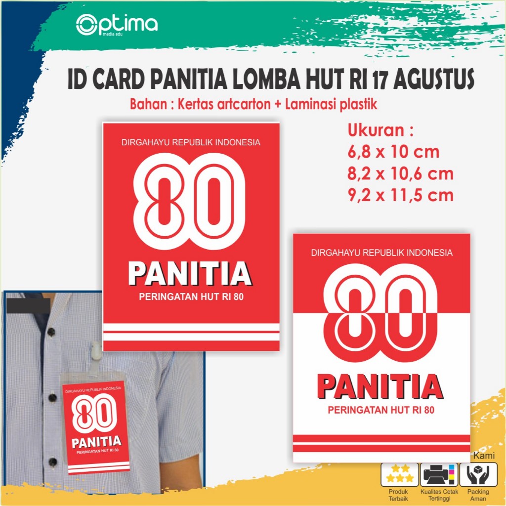 

ID Card Kartu Panitia Lomba HUT Kemerdekaan RI Tahun ini